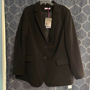 simply be women's 20 black long sleeve 2 button lined blazer/jacket NWT